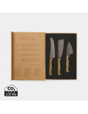 Coffret Vinga Histoire du fromage trois couteaux personnalisable