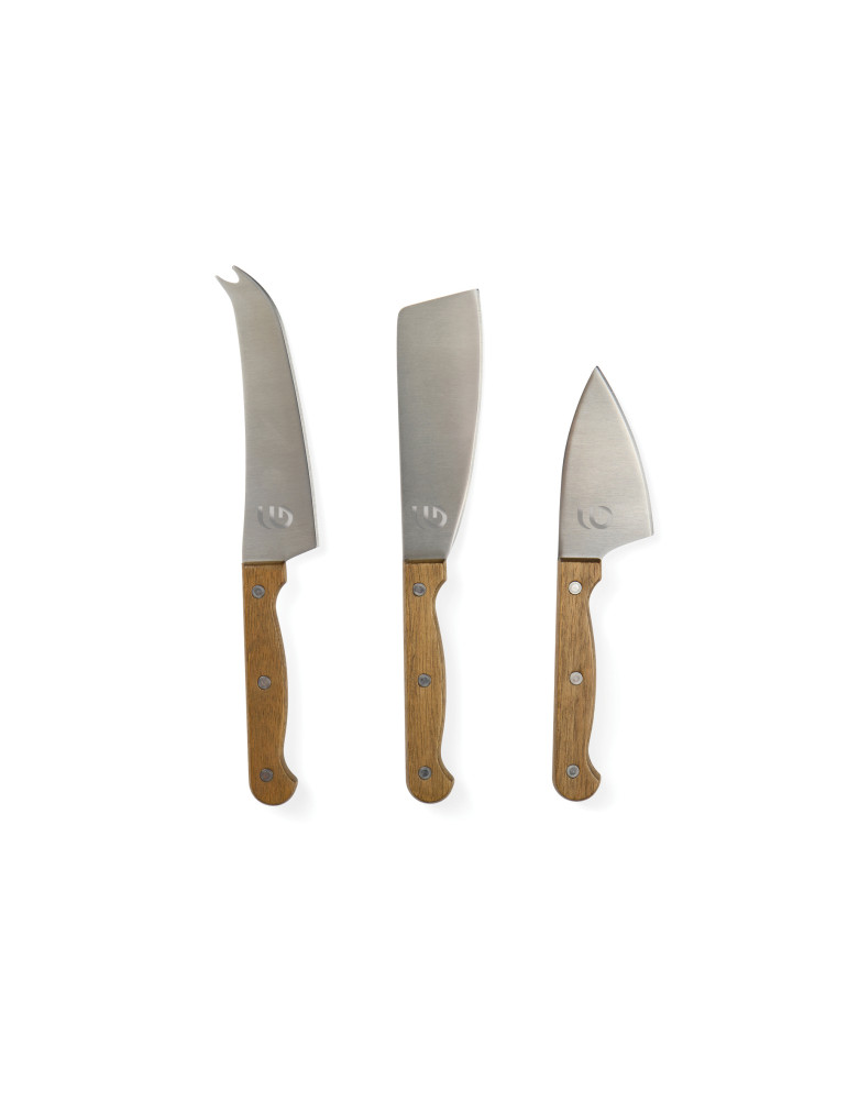 Coffret Vinga Histoire du fromage trois couteaux personnalisable