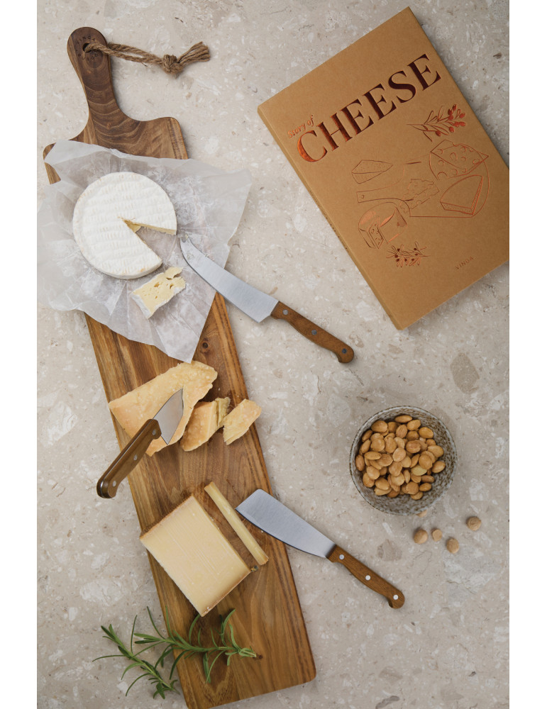 Coffret Vinga Histoire du fromage trois couteaux personnalisable