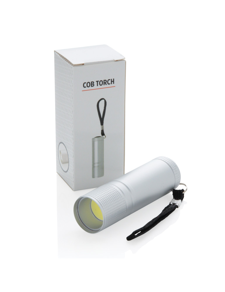 Lampe torche COB de poche en aluminium personnalisable