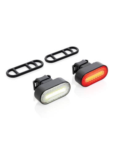 Set éclairage vélo Lumino rechargeable RCS personnalisable 2
