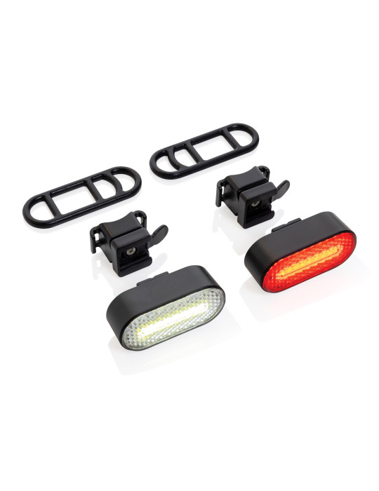 Set éclairage vélo Lumino rechargeable RCS personnalisable