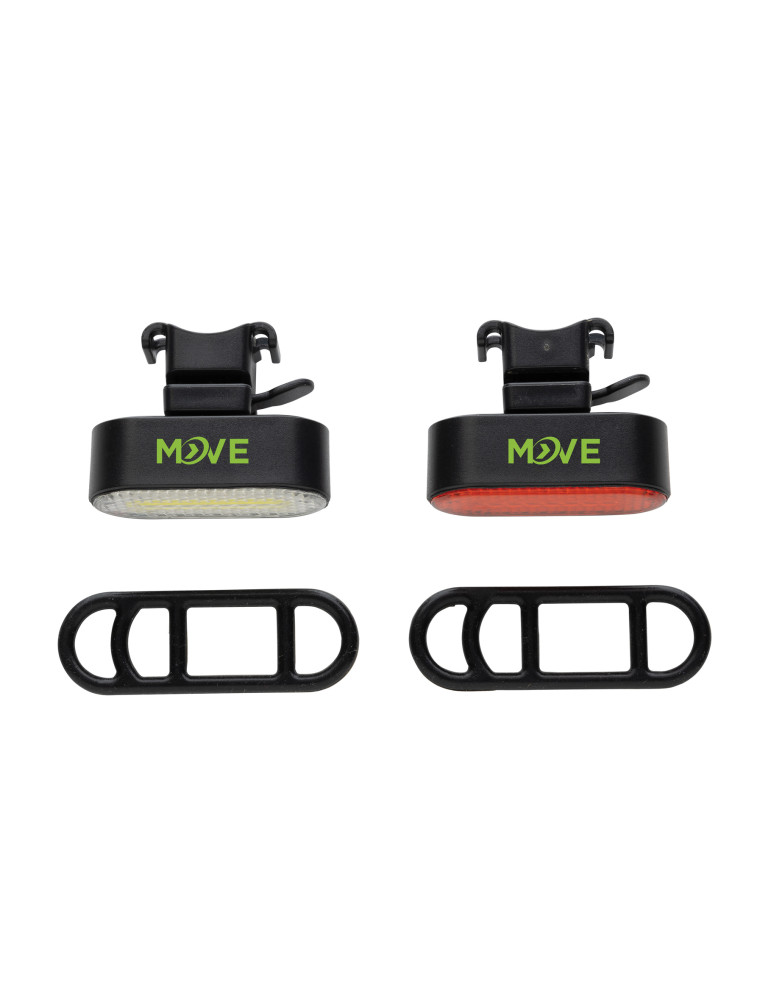 Set éclairage vélo Lumino rechargeable RCS personnalisable