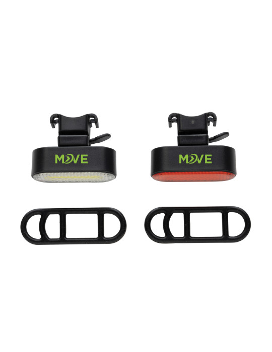 Set éclairage vélo Lumino rechargeable RCS personnalisable