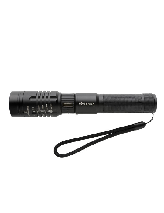 Torche GearX rechargeable USB 1 000 lm personnalisable