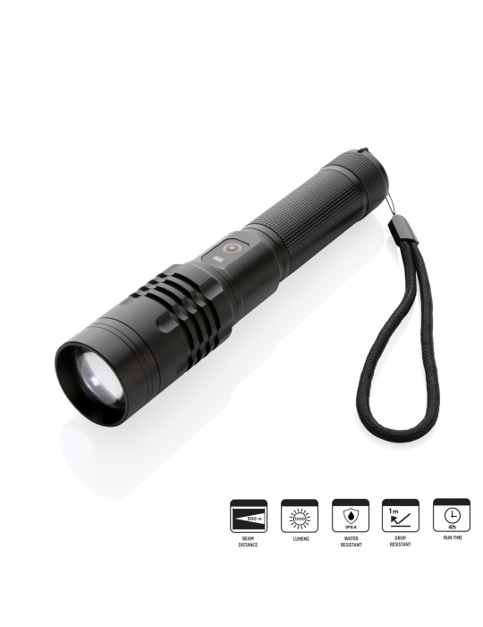 Torche GearX rechargeable USB 1 000 lm personnalisable