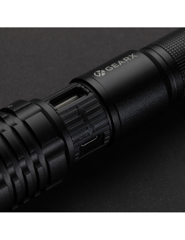 Torche GearX rechargeable USB 1 000 lm personnalisable