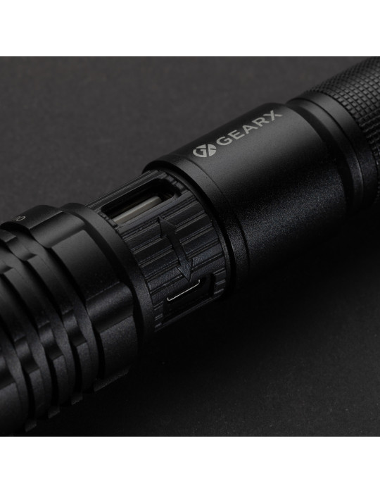 Torche GearX rechargeable USB 1 000 lm personnalisable
