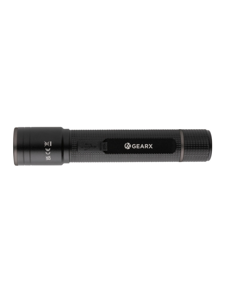 Torche GearX 3 W rechargeable en alu RCS personnalisable