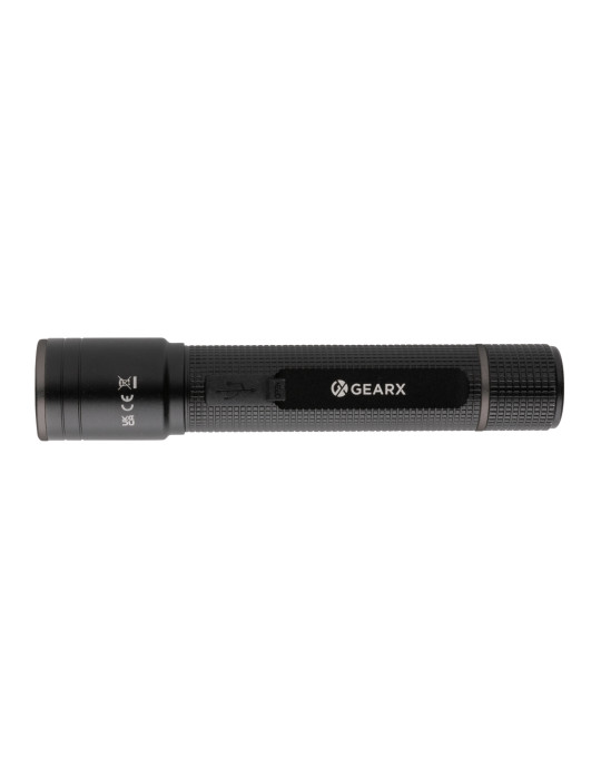 Torche GearX 3 W rechargeable en alu RCS personnalisable