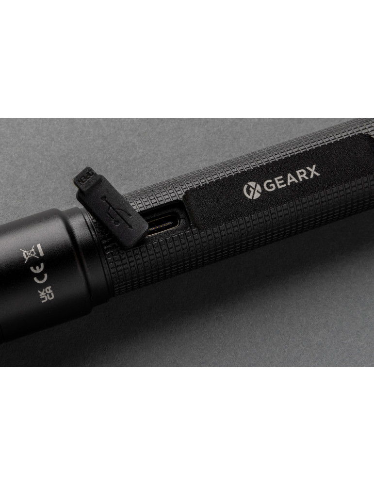 Torche GearX 3 W rechargeable en alu RCS personnalisable