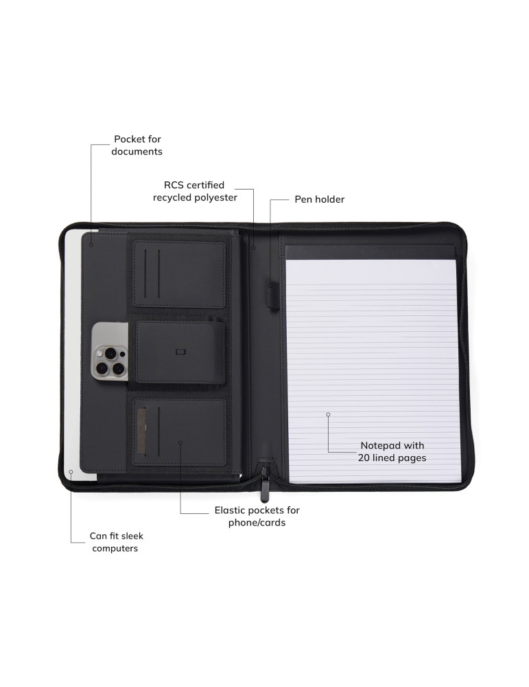 Porte-documents A4 Vinga Baltimore RCS bloc remplaçable personnalisable