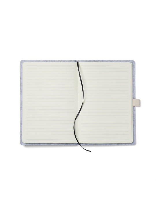 Carnet A5 Vinga Albon feutre recyclé GRS 160 pages personnalisable
