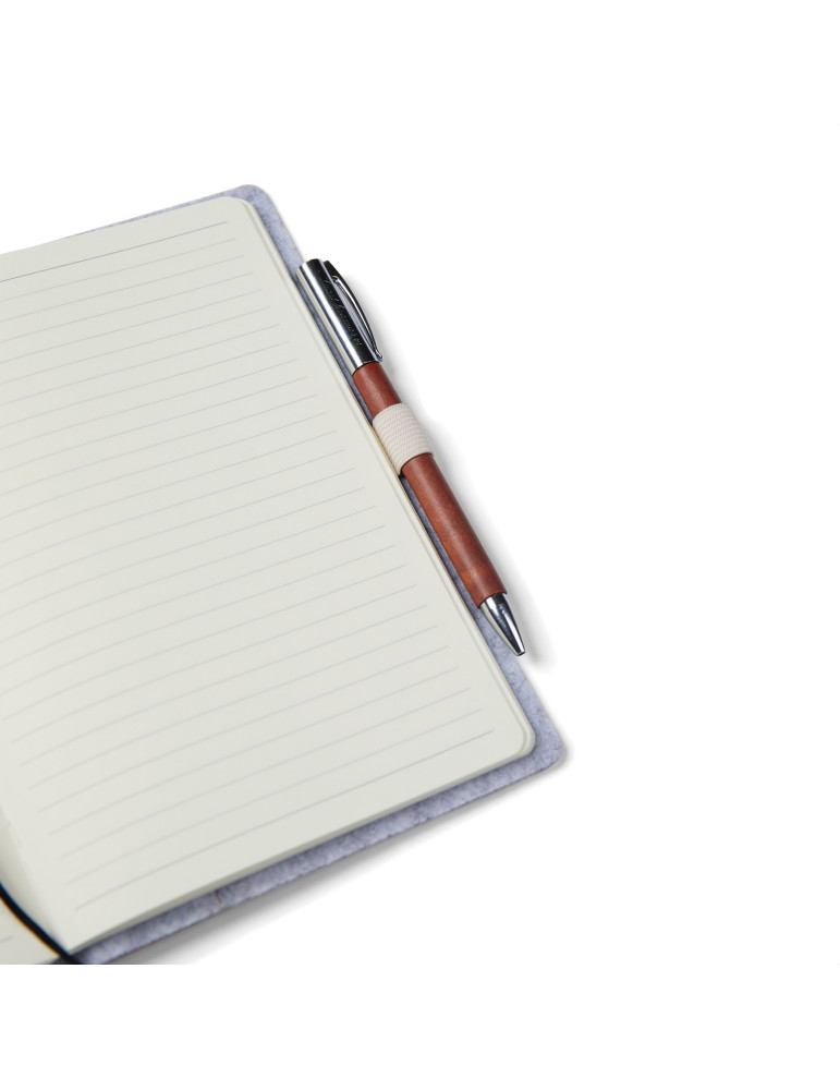 Carnet A5 Vinga Albon feutre recyclé GRS 160 pages personnalisable