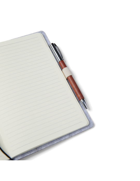 Carnet A5 Vinga Albon feutre recyclé GRS 160 pages personnalisable