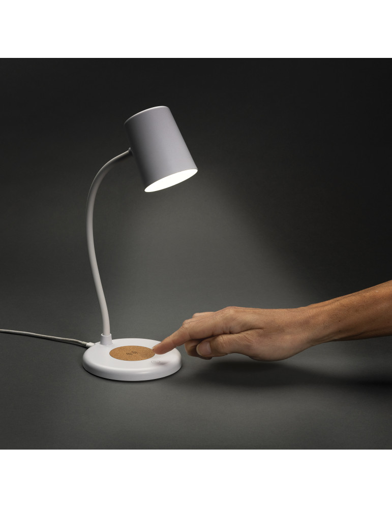 Lampe Zenara avec chargeur sans fil 15 W personnalisable