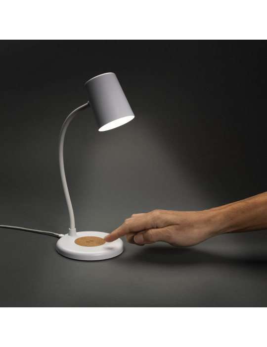 Lampe Zenara avec chargeur sans fil 15 W personnalisable