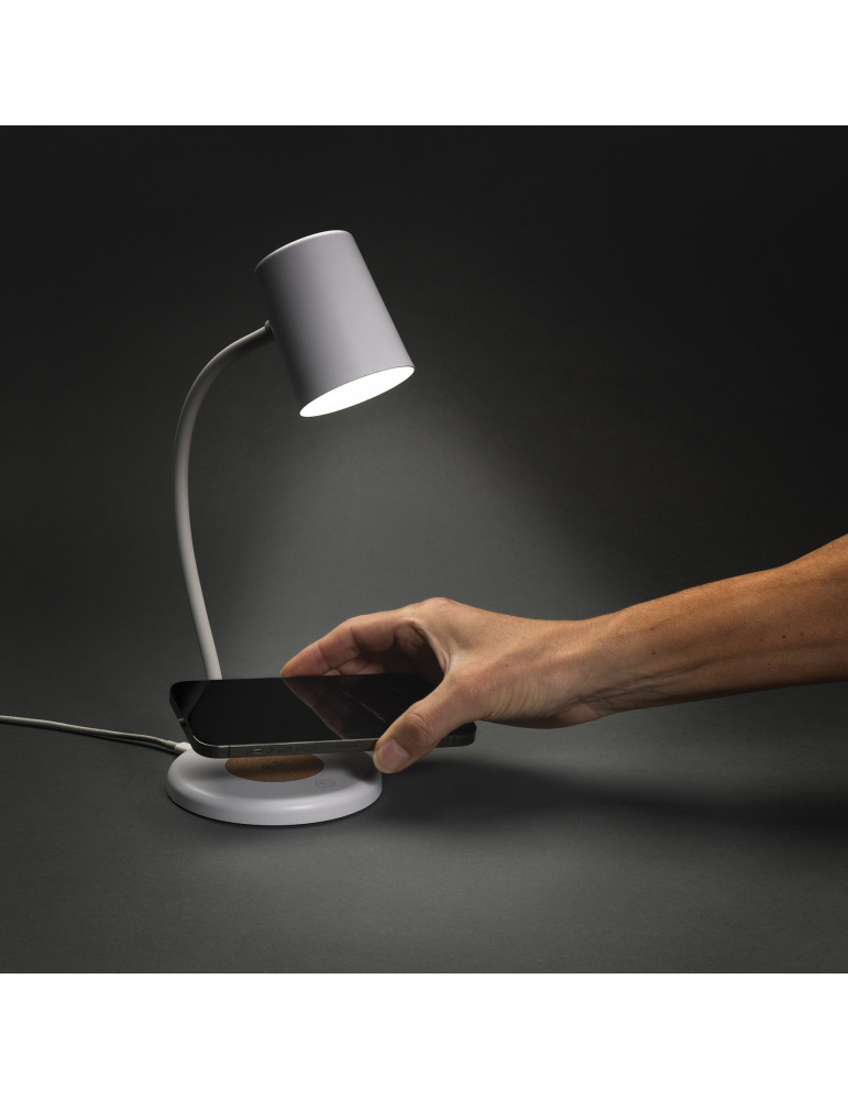 Lampe Zenara avec chargeur sans fil 15 W personnalisable