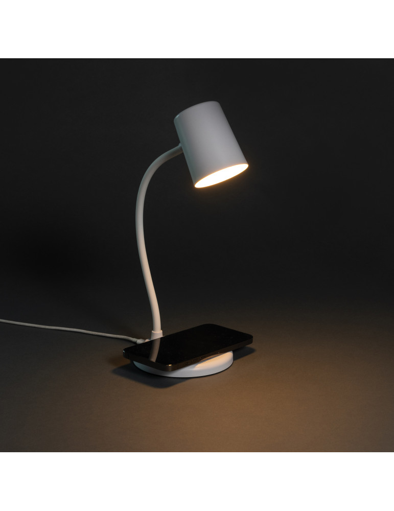 Lampe Zenara avec chargeur sans fil 15 W personnalisable