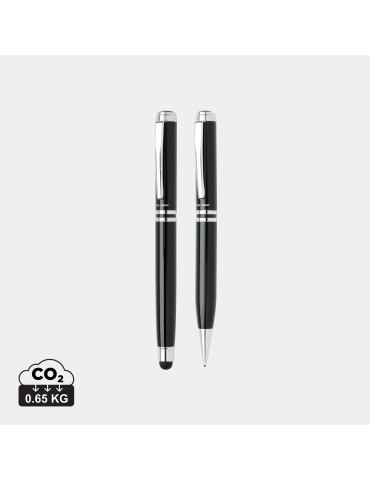Set stylos Swiss Peak Exécutif avec pochette personnalisable
