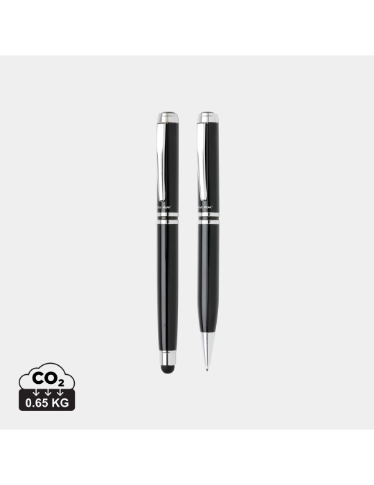 Set stylos Swiss Peak Exécutif avec pochette personnalisable