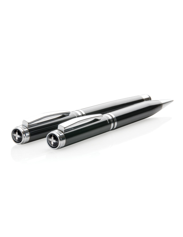 Set stylos Swiss Peak Exécutif avec pochette personnalisable