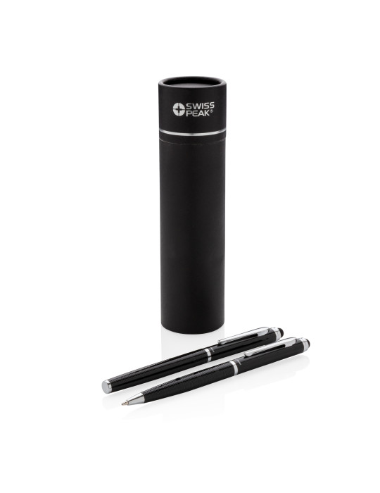 Set stylos Swiss Peak Deluxe en tube personnalisable