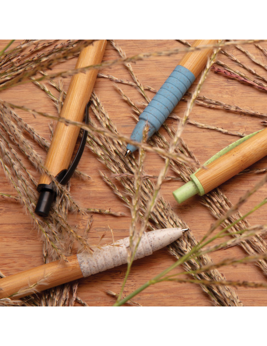 Stylo bambou et fibre de paille personnalisable