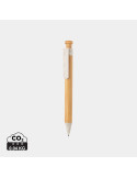 Stylo bambou à clip en fibre de paille personnalisable