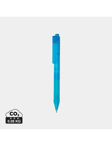 Stylo X9 givré avec grip silicone personnalisable