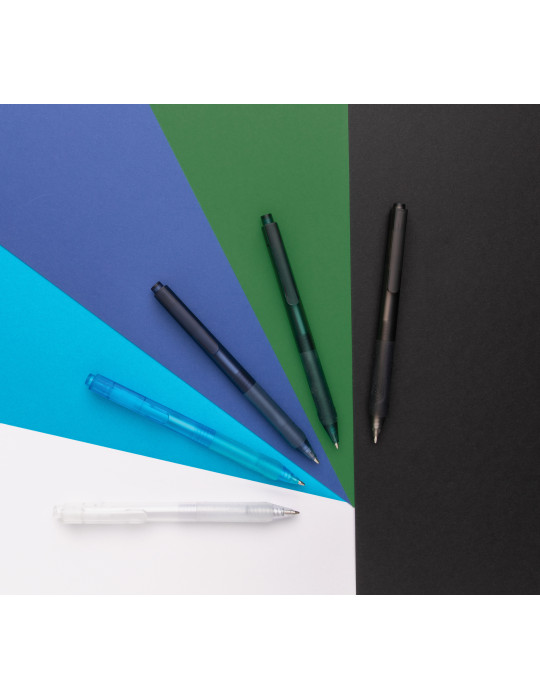 Stylo X9 givré avec grip silicone personnalisable