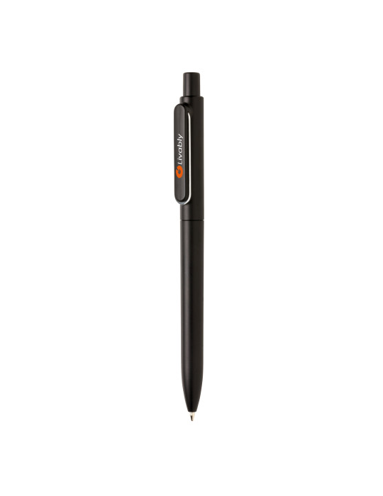 Stylo X6 à finition métallique et clip métal personnalisable