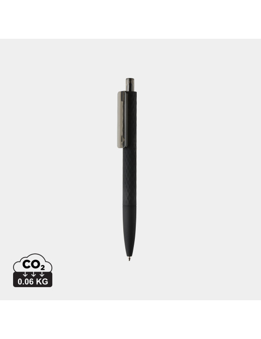 Stylo X3 finition gomme noire en ABS RCS personnalisable