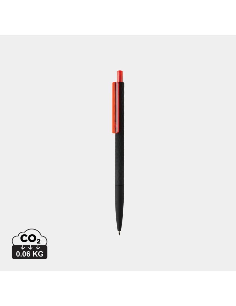 Stylo X3 finition gomme noire en ABS RCS personnalisable