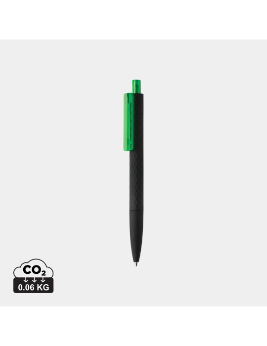 Stylo X3 finition gomme noire en ABS RCS personnalisable