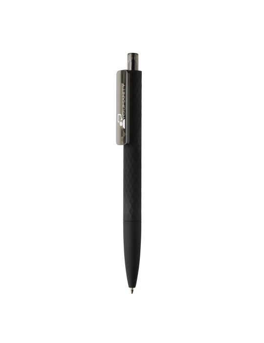 Stylo X3 finition gomme noire en ABS RCS personnalisable