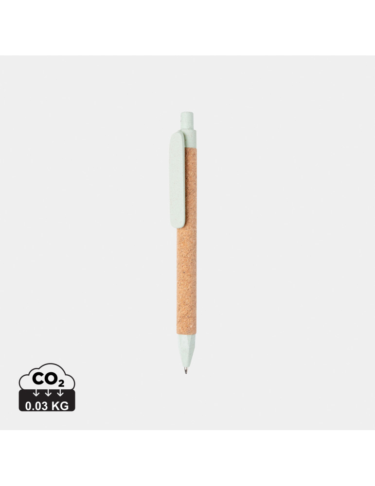Stylo liège et fibre de paille personnalisable