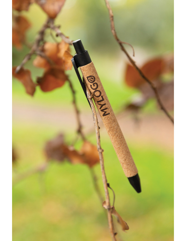 Stylo liège et fibre de paille personnalisable