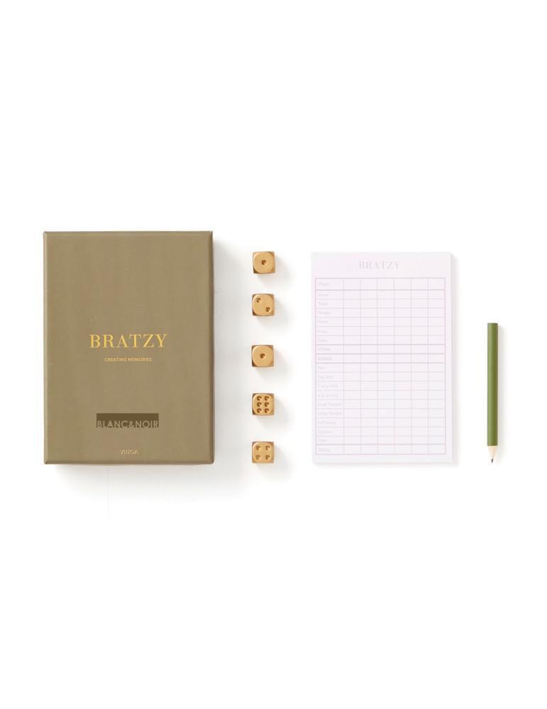 Jeu de dés de table Vinga Bratzy en coffret personnalisable