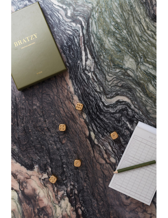 Jeu de dés de table Vinga Bratzy en coffret personnalisable