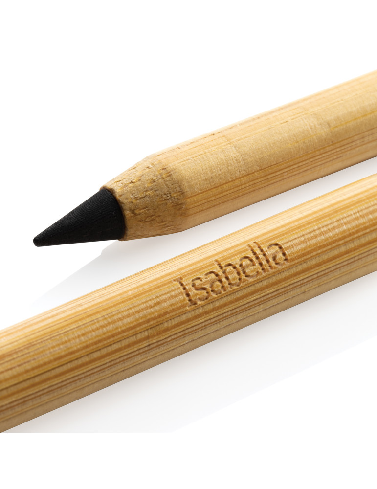 Crayon graphite longue écriture en bambou personnalisable