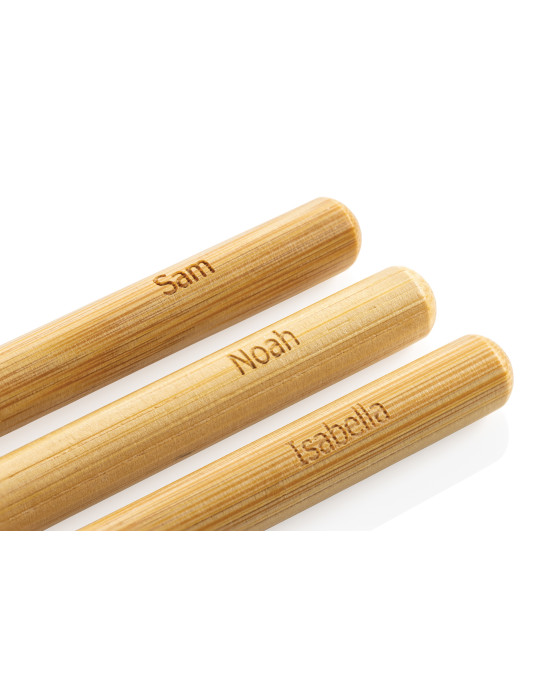 Crayon graphite longue écriture en bambou personnalisable