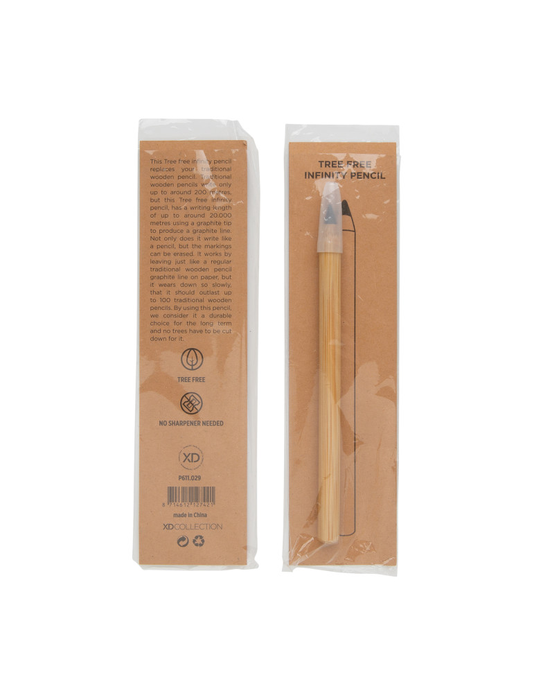 Crayon graphite longue écriture en bambou personnalisable