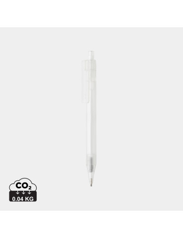 Stylo X8 transparent en rPET GRS personnalisable