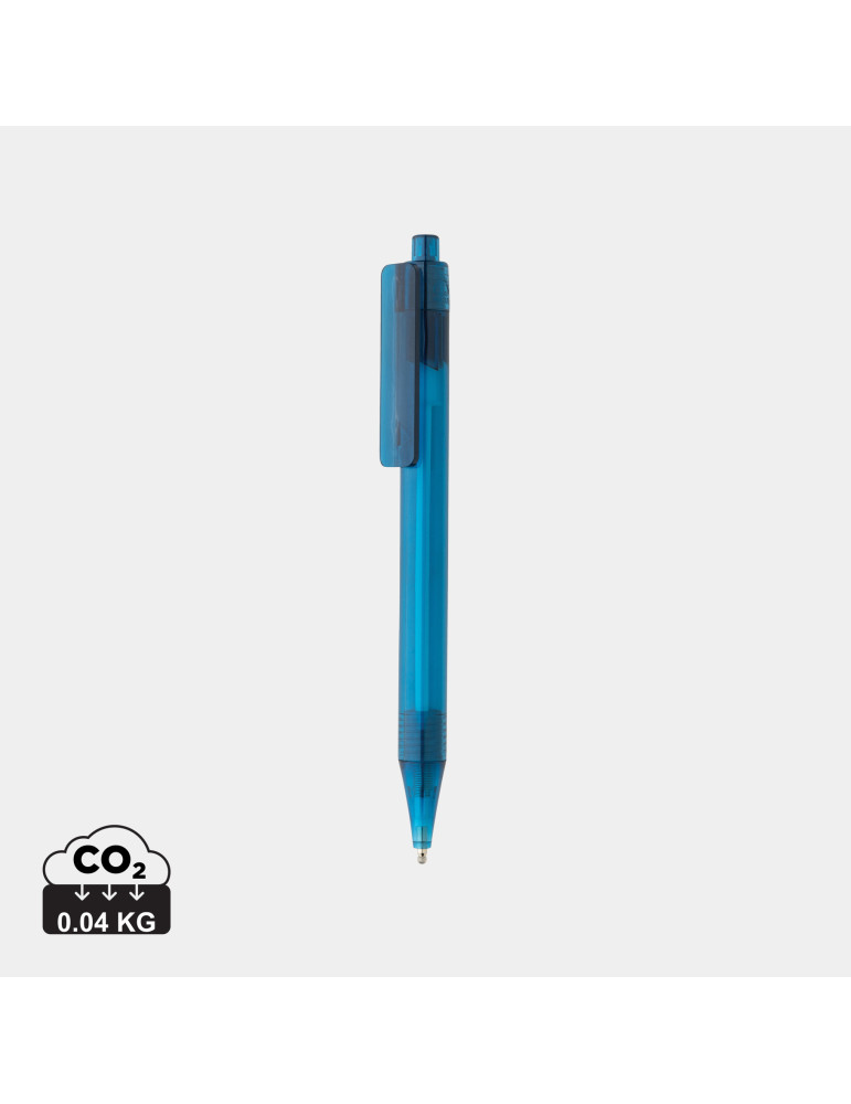 Stylo X8 transparent en rPET GRS personnalisable