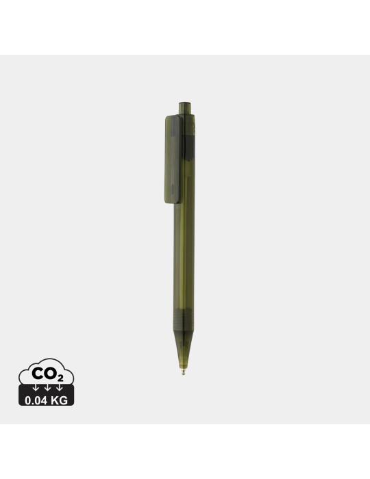 Stylo X8 transparent en rPET GRS personnalisable