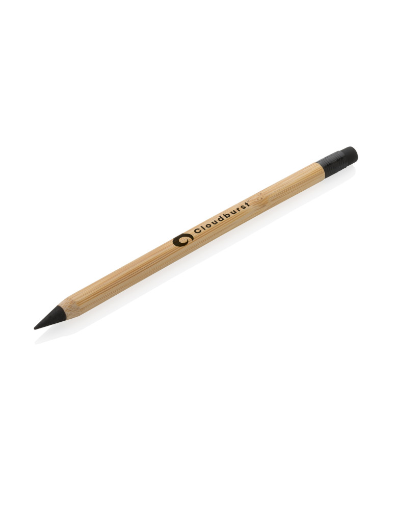 Crayon graphite en bambou avec gomme personnalisable