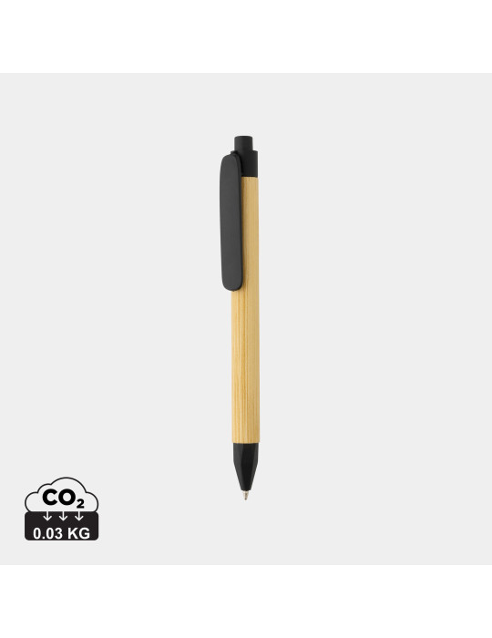 Stylo papier recyclé effet bambou personnalisable