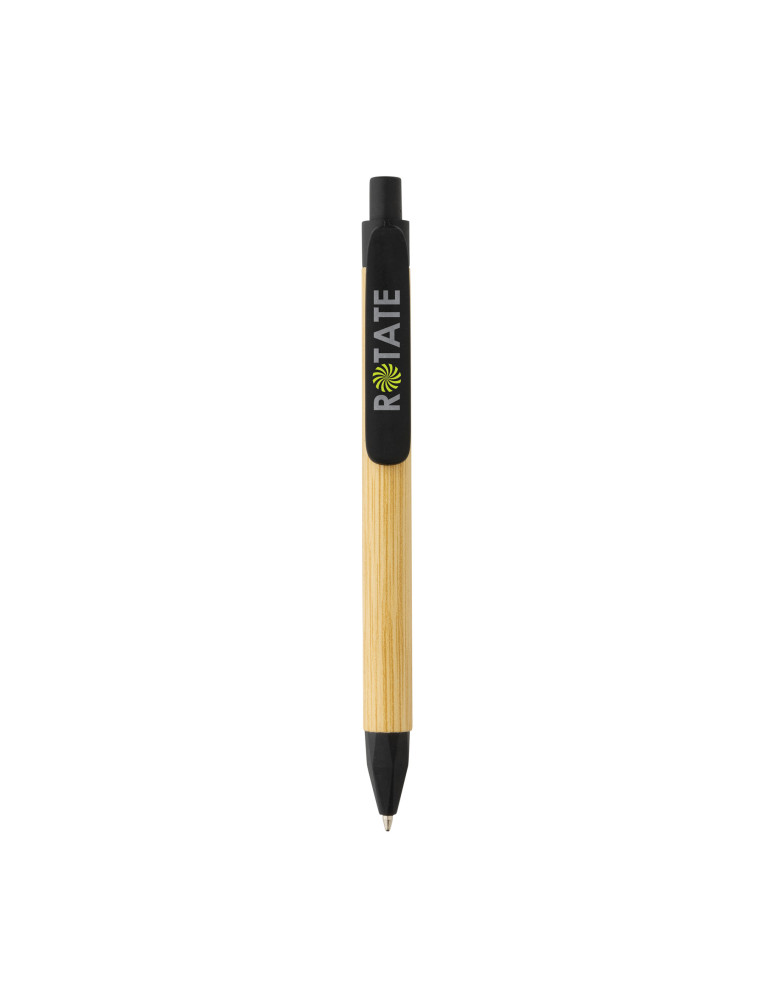Stylo papier recyclé effet bambou personnalisable