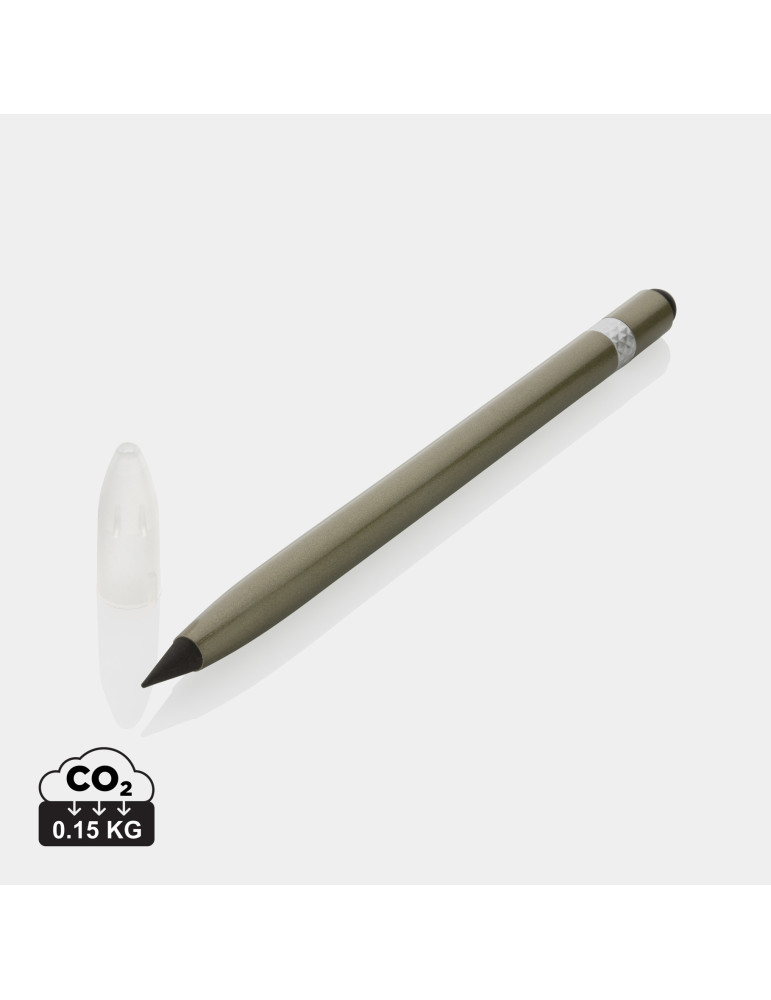 Crayon graphite aluminium avec gomme personnalisable